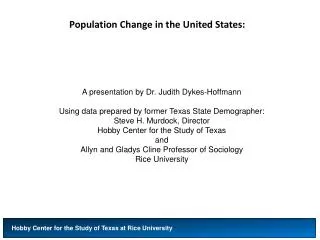 Population Change in the United States: