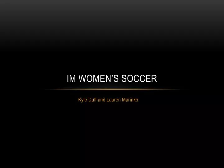 im women s soccer