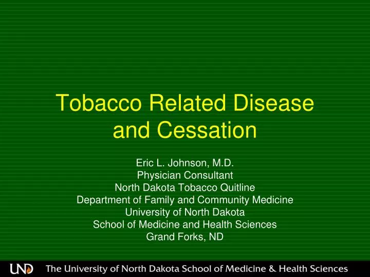 tobacco related disease and cessation