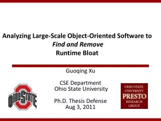 Analyzing Large-Scale Object-Oriented Software to Find and Remove Runtime Bloat