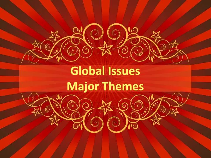 global issues major themes