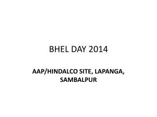 BHEL DAY 2014
