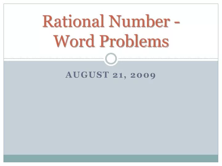 rational number word problems