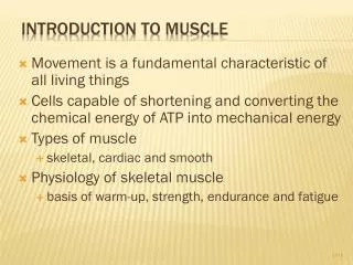 Introduction to Muscle