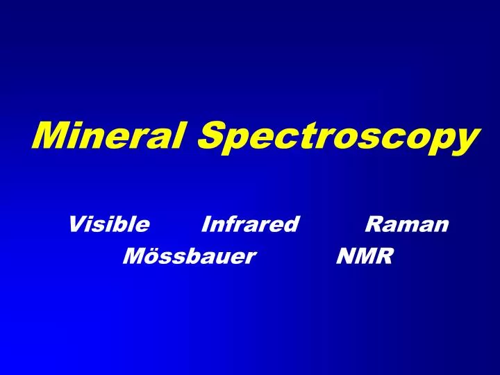 mineral spectroscopy