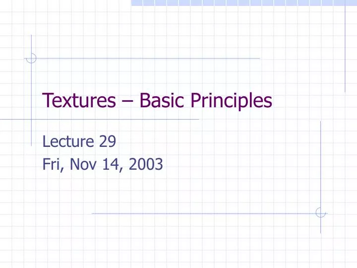 textures basic principles
