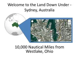 Welcome to the Land Down Under - Sydney, Australia