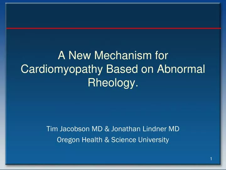 a new mechanism for cardiomyopathy based on abnormal rheology
