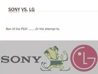 SONY vs . lg