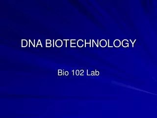 DNA BIOTECHNOLOGY