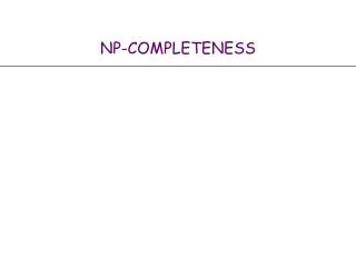 NP-COMPLETENESS