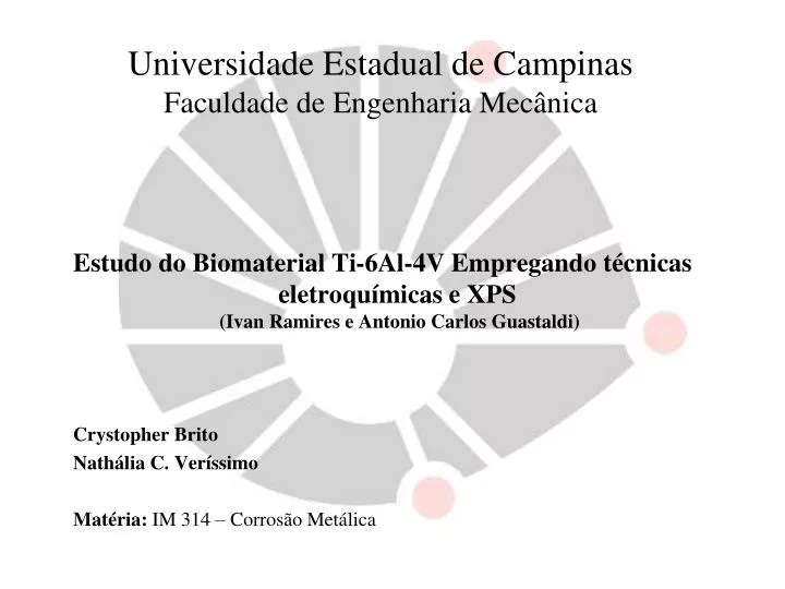 universidade estadual de campinas faculdade de engenharia mec nica