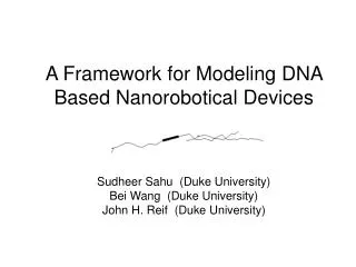A Framework for Modeling DNA Based Nanorobotical Devices
