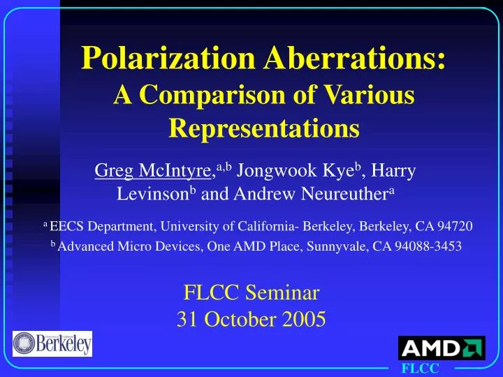 polarization aberrations a comparison of various representations