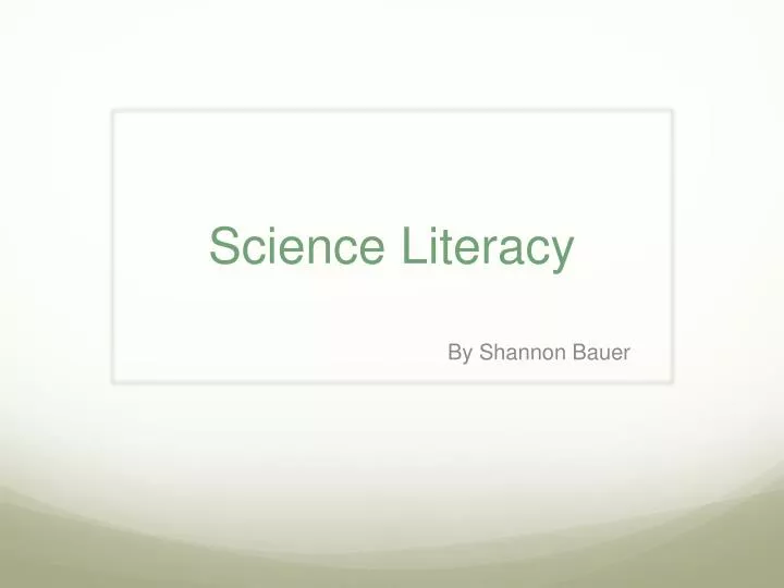 science literacy