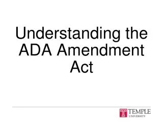 Understanding the ADA Amendment Act