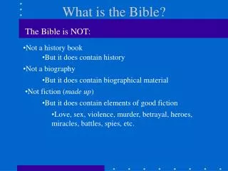what is the bible