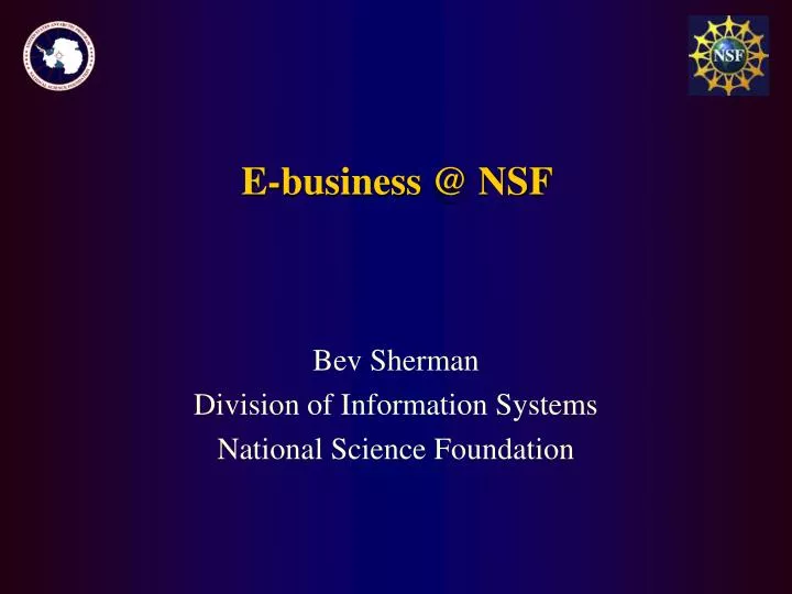 e business @ nsf