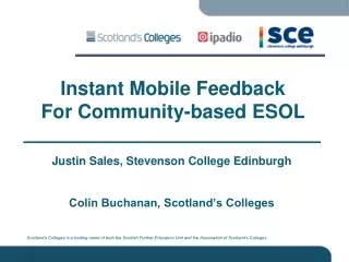 Instant Mobile Feedback For Community-based ESOL