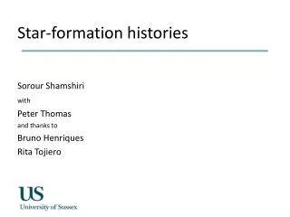 Star-formation histories