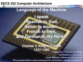 EECS 322 Computer Architecture