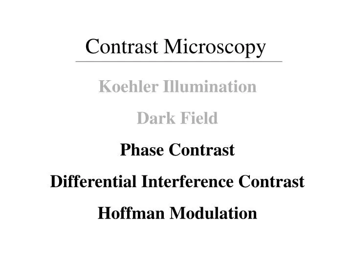 contrast microscopy