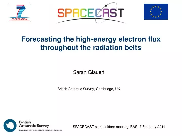 forecasting the high energy electron flux throughout the radiation belts