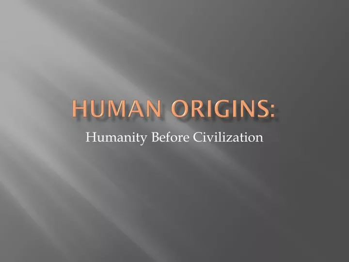 human origins