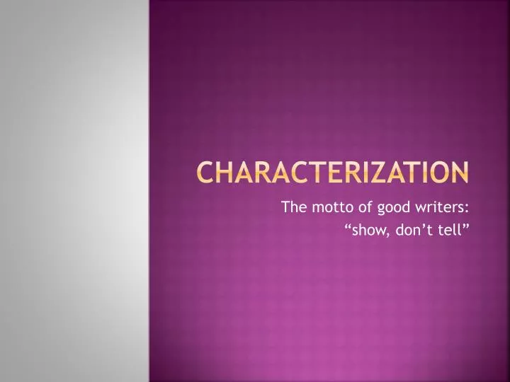 characterization