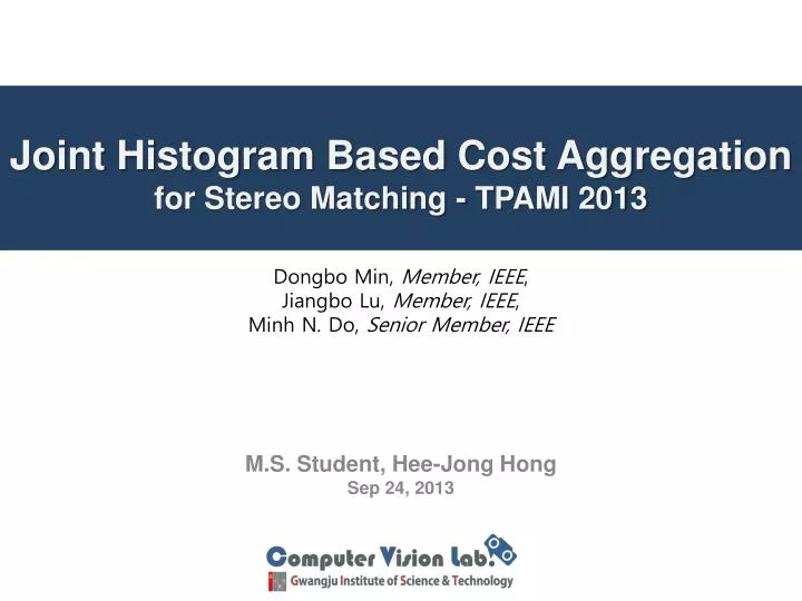 joint histogram based cost aggregation for stereo matching tpami 2013