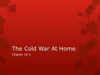 the cold war at home