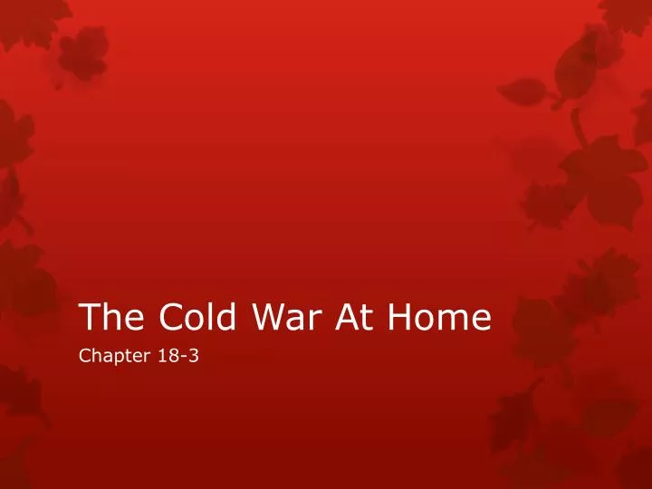 the cold war at home