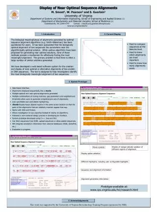 Display of Near Optimal Sequence Alignments