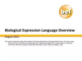 Biological Expression Language Overview
