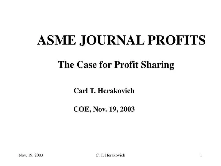 asme journal profits