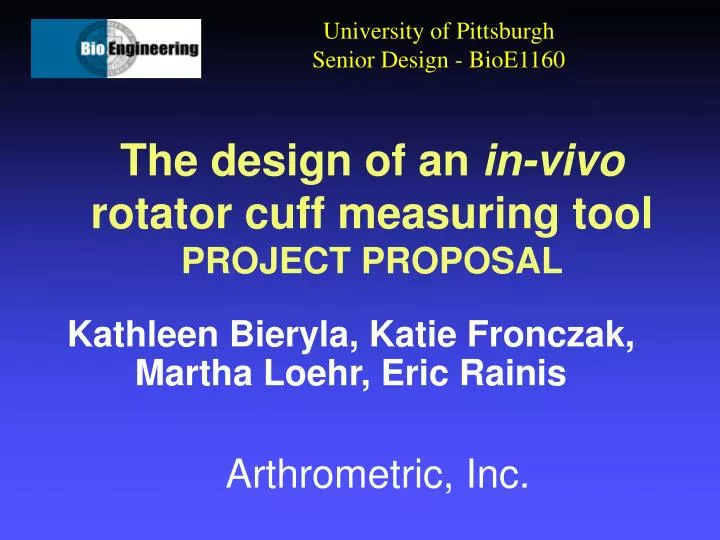 the design of an in vivo rotator cuff measuring tool project proposal