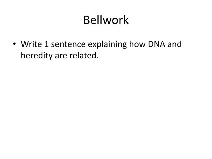 bellwork