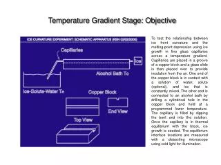 Temperature Gradient Stage: Objective