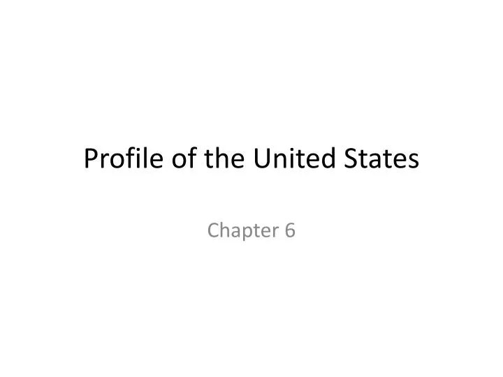 profile of the united states