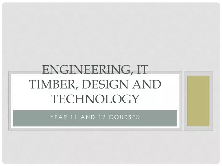 engineering it timber design and technology