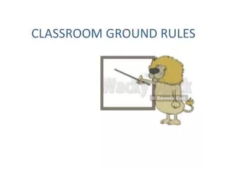 CLASSROOM GROUND RULES