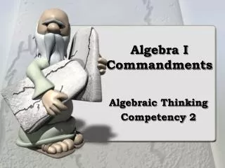Algebra I Commandments