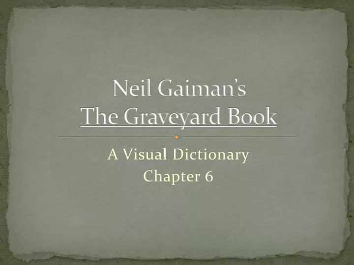 neil gaiman s the graveyard book