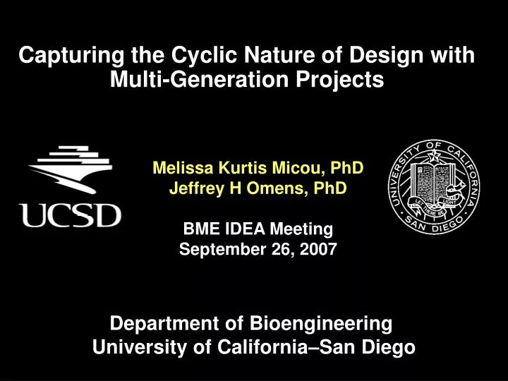 capturing the cyclic nature of design with multi generation projects