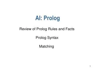 AI: Prolog