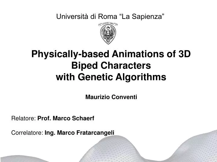 physically based animations of 3d biped characters with genetic algorithms
