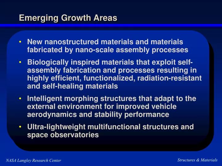 emerging growth areas