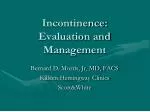 Incontinence: Evaluation and Management - slide 1