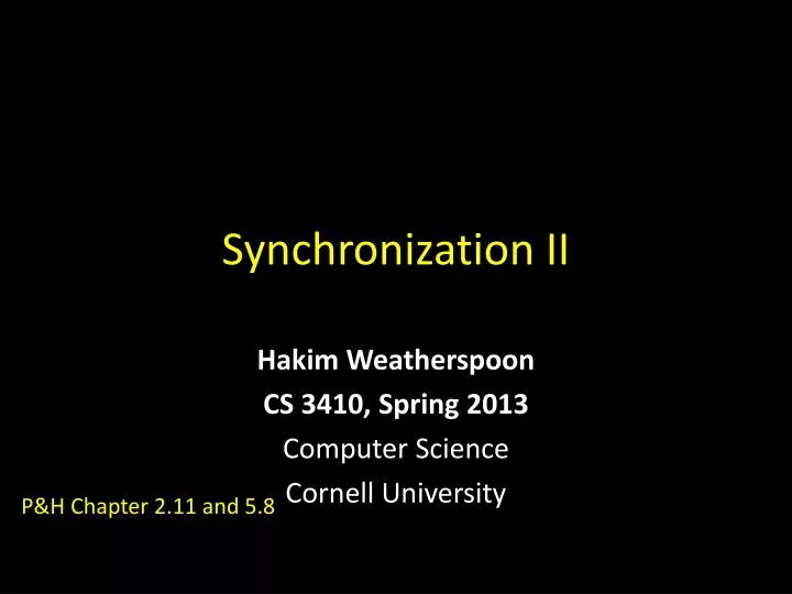 synchronization ii