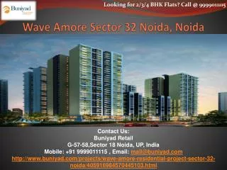 Wave Amore Sector 32 Noida - Unleash the key to happiness